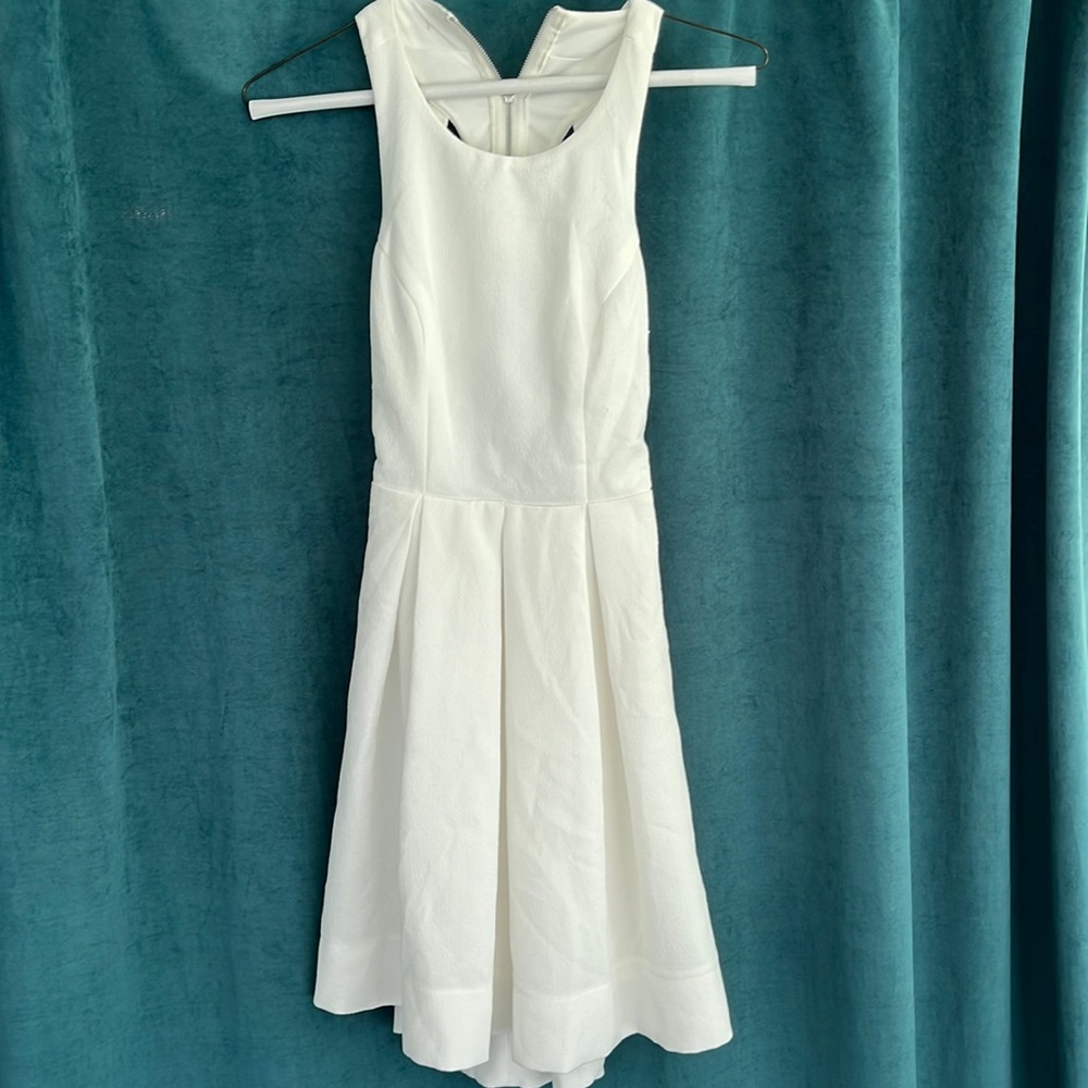 White lulus skater dress XS